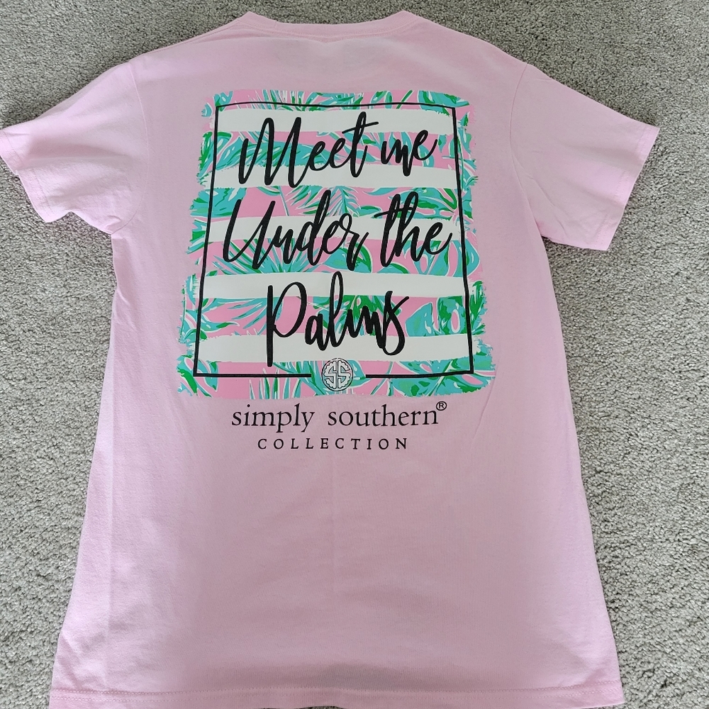 Simply Southern Meet Me Under the Palms T-shirt- small